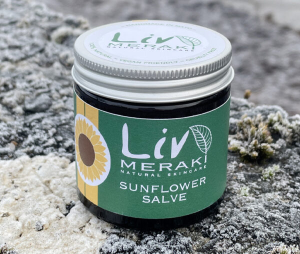 Moisturising Balms & Salves, Sunflower, Vitamin E rich, Dry skin, Chapped skin, All skin types, Beautiful Botanicals, natural botanicals, 100% natural, handmade, vegan friendly, cruelty free, Irish made, Made in Mayo